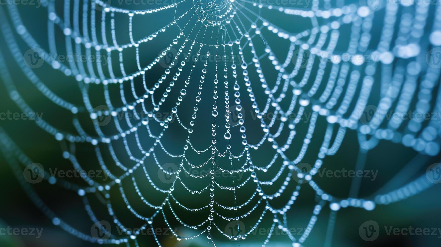 ai gegenereerd wonder Bij de ingewikkeld schoonheid van een spin web versierd met glinsterend water druppels, van de natuur delicaat kunstenaarstalent. ai gegenereerd. foto
