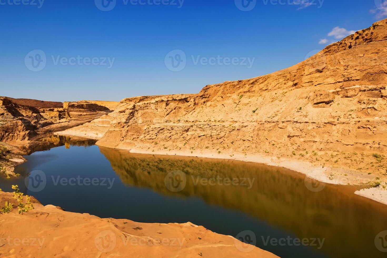 ai gegenereerd woestijn landschap achtergrond foto