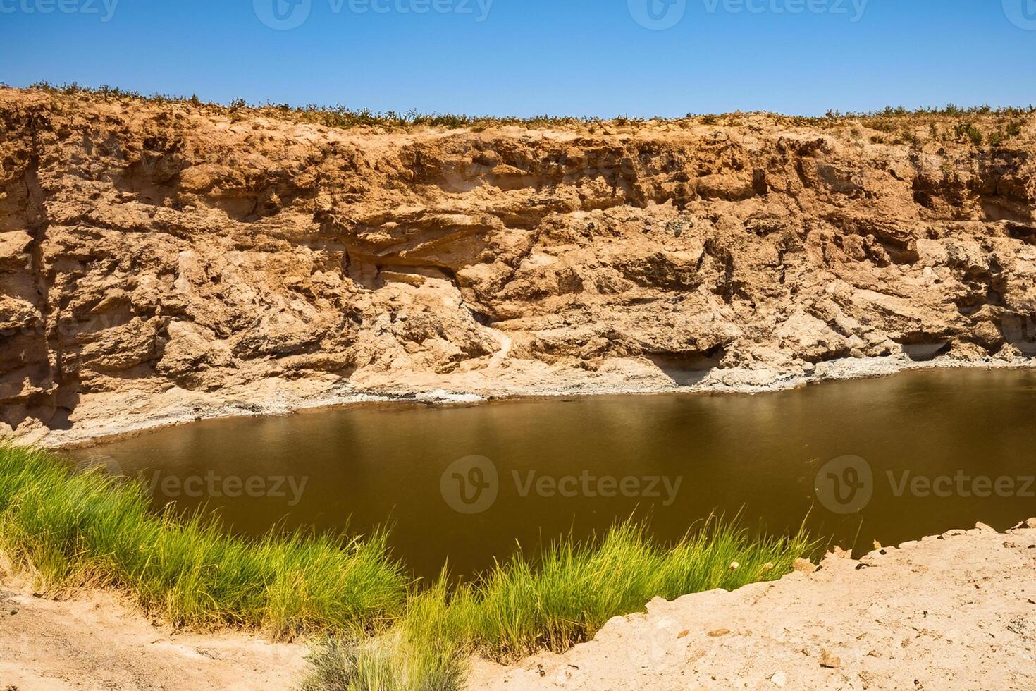 ai gegenereerd woestijn landschap achtergrond foto