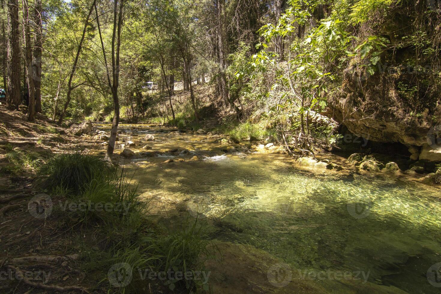 landschappen en trails van de mooi natuur van de Sierra de Cazola, Jaen, Spanje. natuur vakantie concept. foto