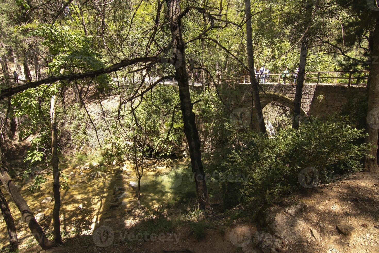 landschappen en trails van de mooi natuur van de Sierra de Cazola, Jaen, Spanje. natuur vakantie concept. foto