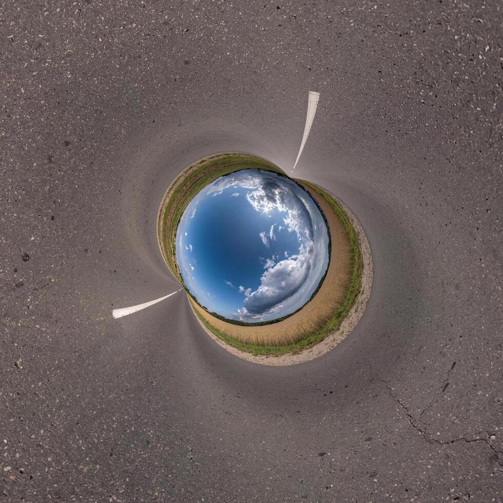 blauw gat gebied weinig planeet binnen grind zand ronde kader achtergrond foto