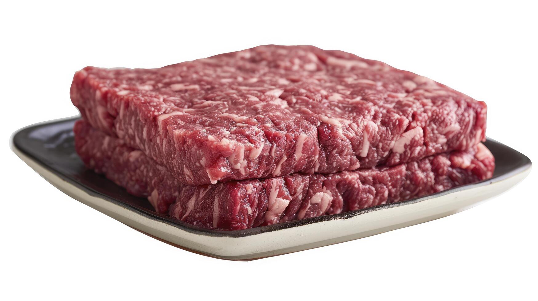 ai gegenereerd wagyu grond rundvlees borst mengsel Aan een wit achtergrond foto