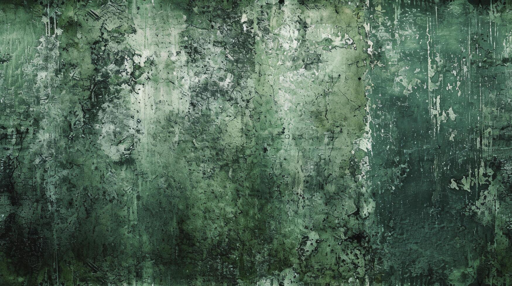 ai gegenereerd gespannen en verontrust grunge texturen waar de dominant kleur is groen foto