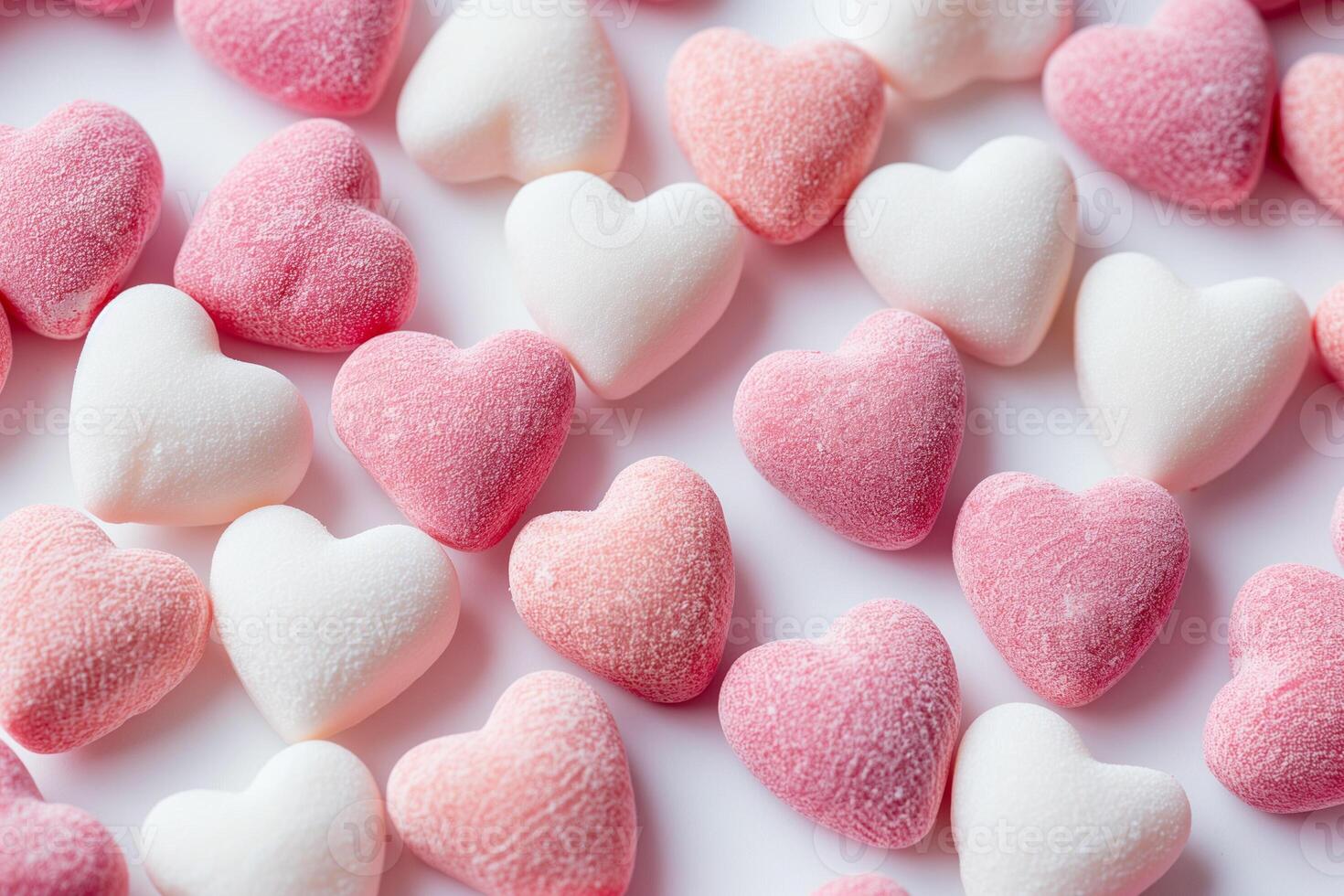 ai gegenereerd valentijnsdag dag snoep harten assortiment dichtbij omhoog foto