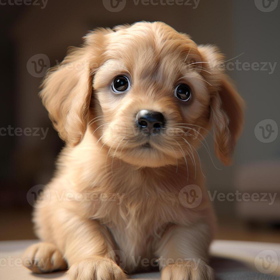 ai gegenereerd foto realistisch schattig pup, foto van huisdier hond