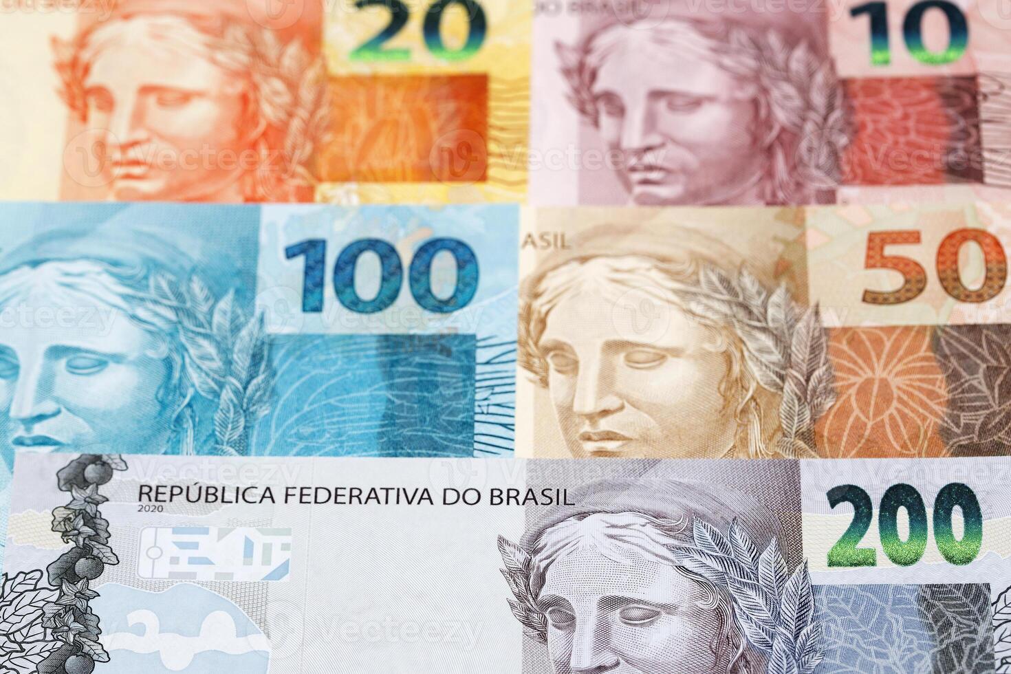 braziliaans geld een bedrijf achtergrond foto