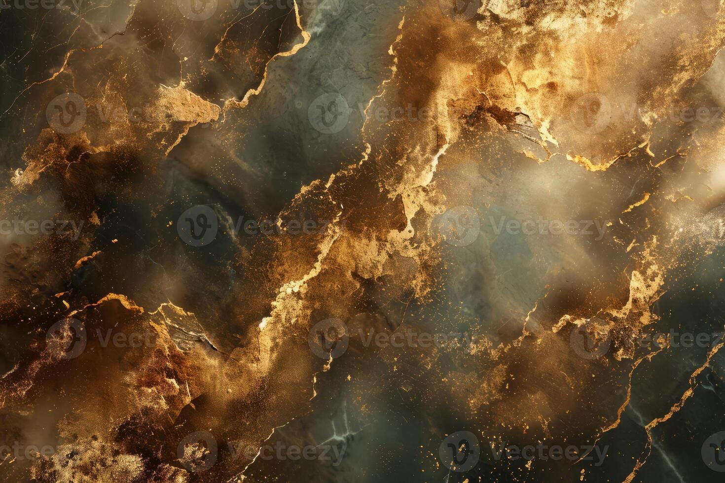 ai gegenereerd betoverend gouden luxe abstract artwork foto