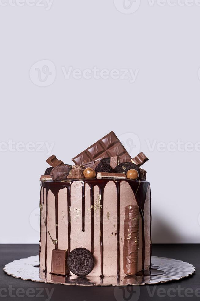chocolade verjaardagstaart foto