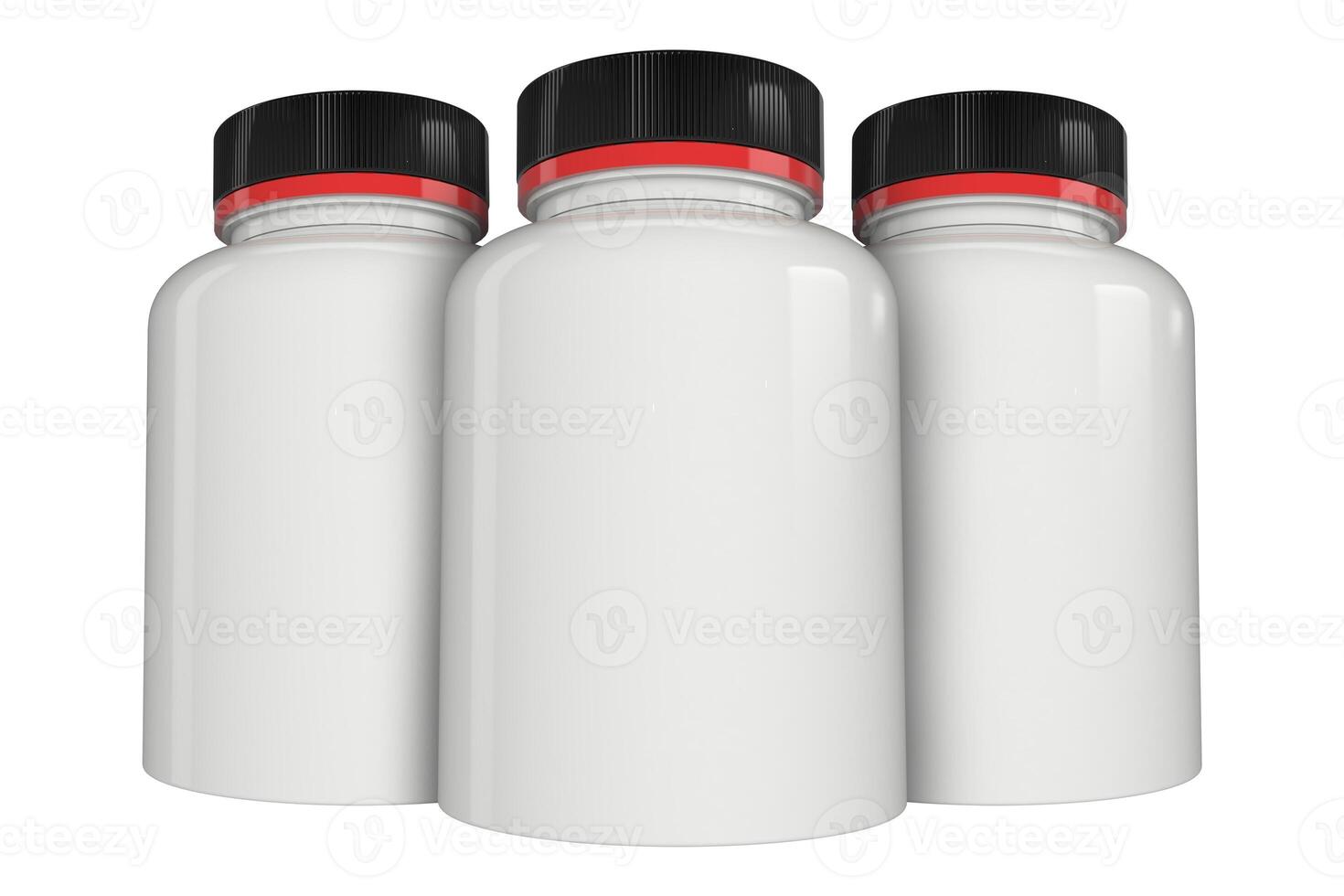 3d illustratie, supplement fles mock-up - pillen fles mockup foto