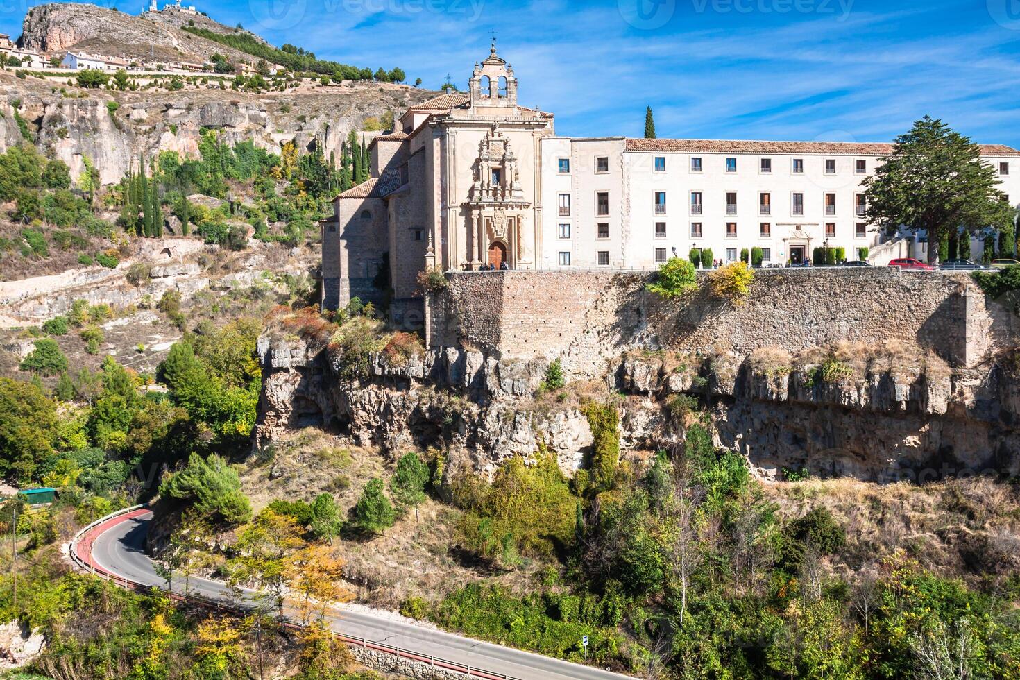 parador nacional van Cuenca in castille la mancha, Spanje. foto