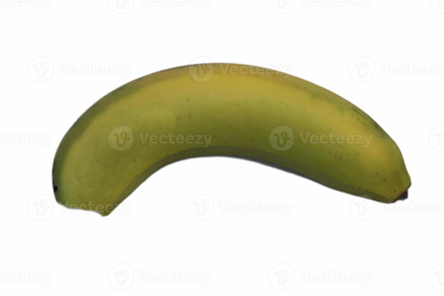 banaan fruit met geel huid Aan een wit achtergrond foto