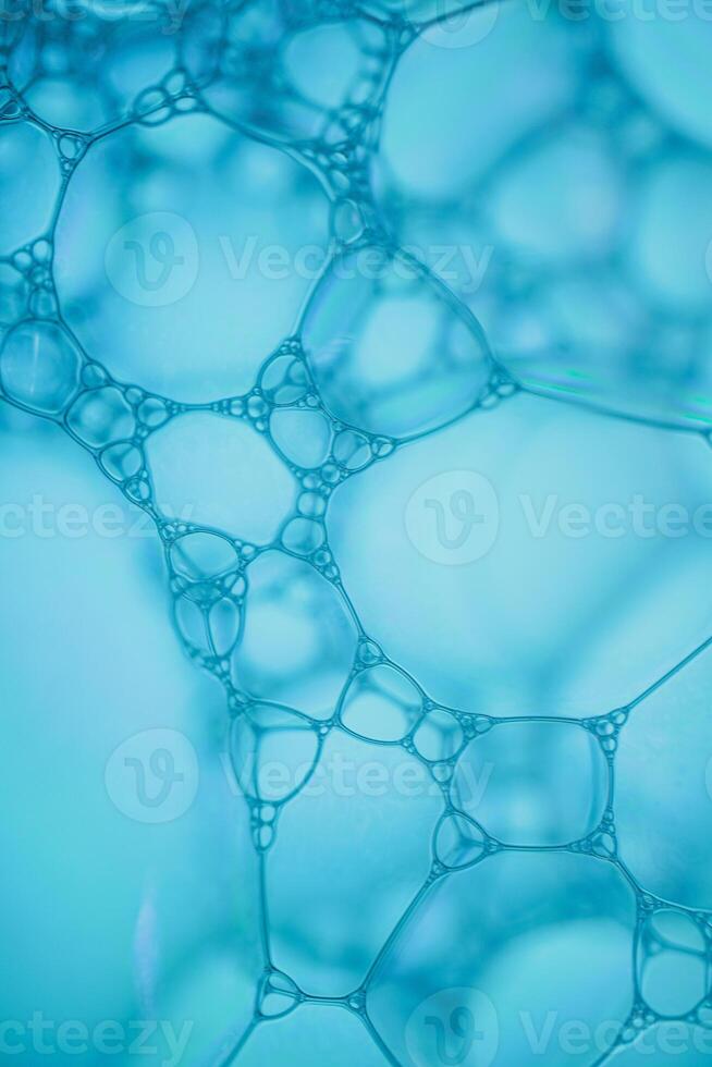 blauw zeep bubbels, blauw abstract achtergrond foto