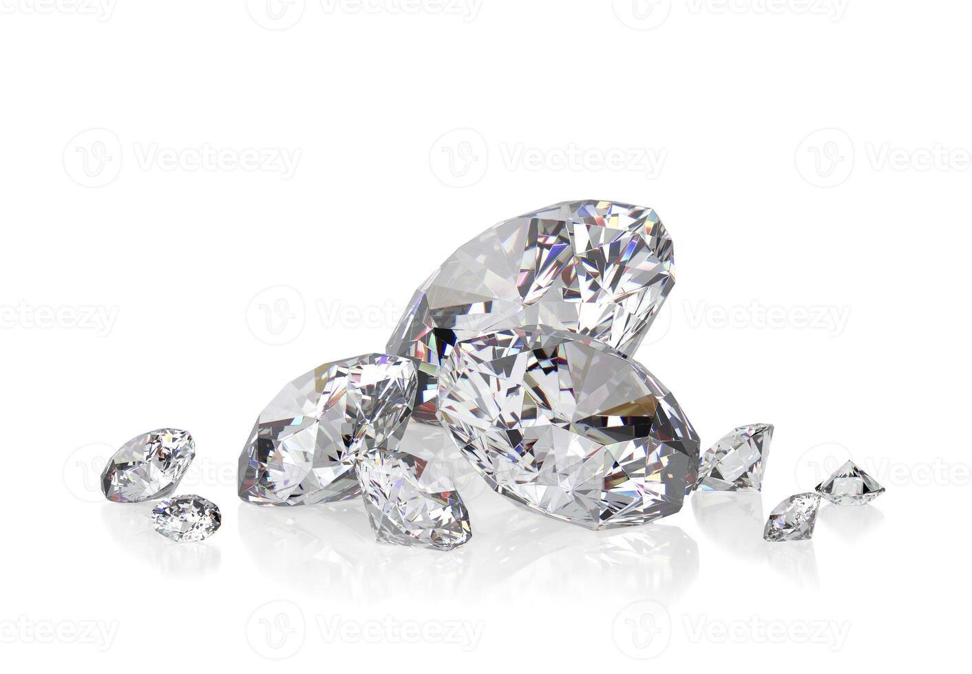 diamant Aan wit achtergrond met hoog kwaliteit foto