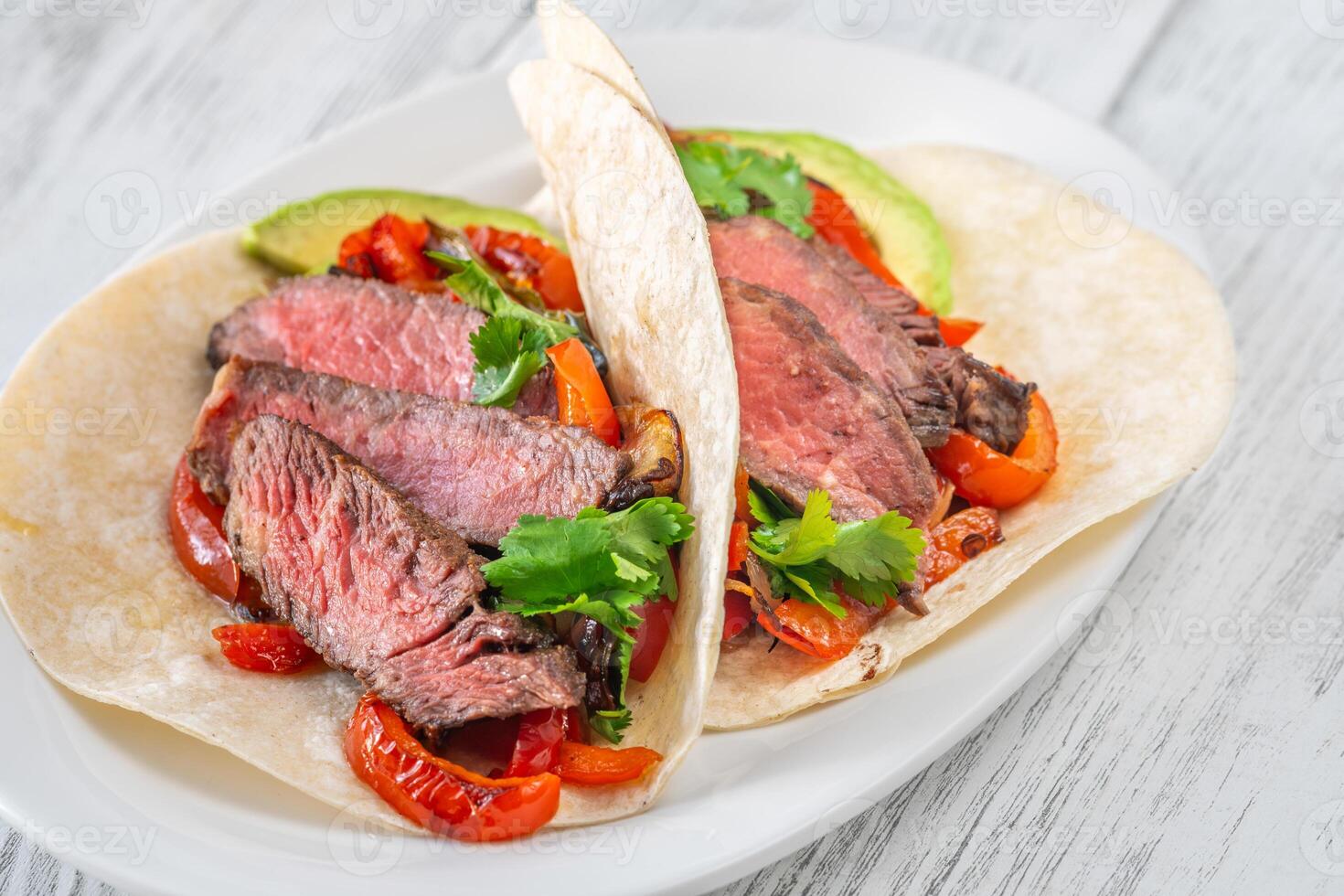 sissend steak fajitas foto