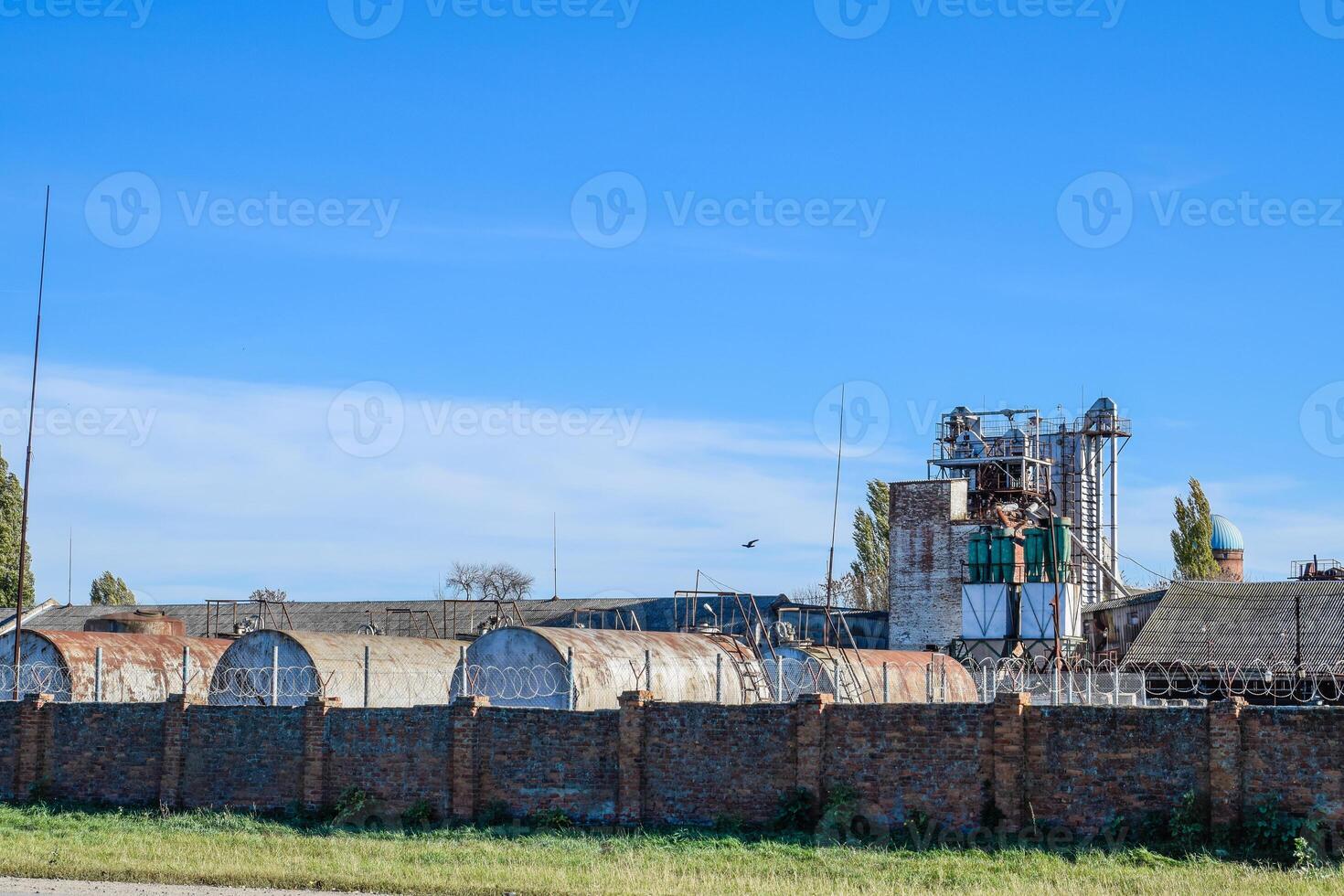 uitrusting van de oud graan terminal foto