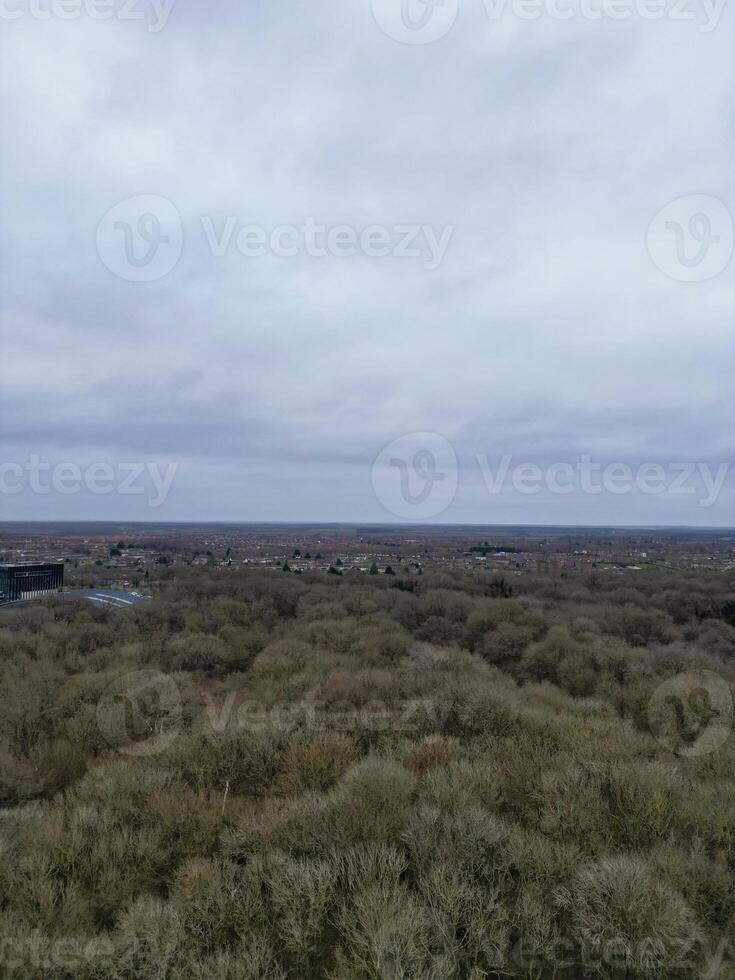 hoog hoek visie van corby stad van Northamptonshire Engeland Verenigde koninkrijk. november 1e, 2023 foto