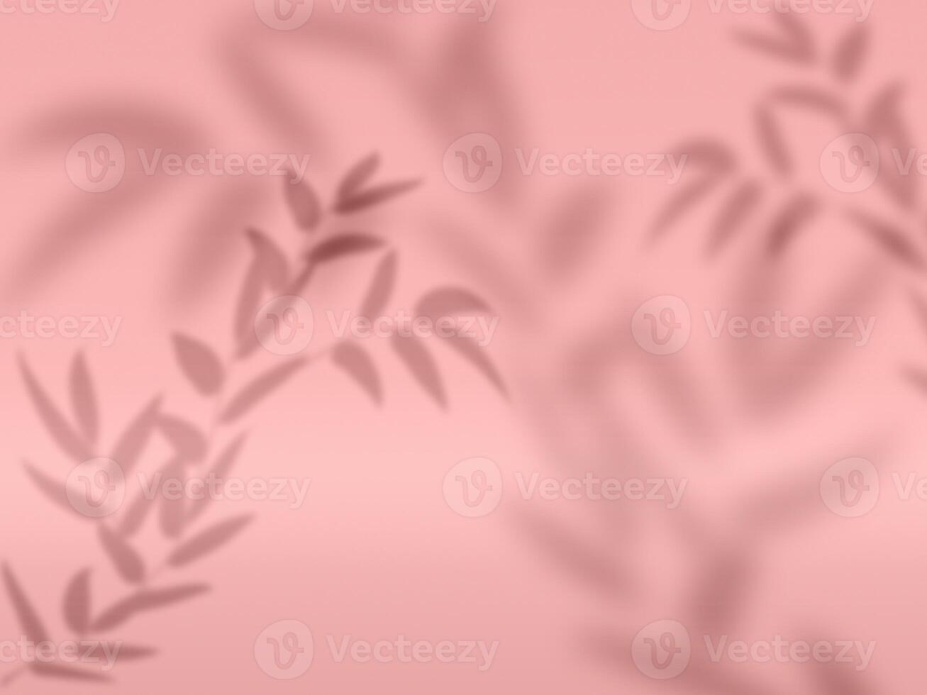 roze achtergrond met een schaduw van een Afdeling met bladeren, een plaats voor weergeven artikelen, reclame en Promotie foto
