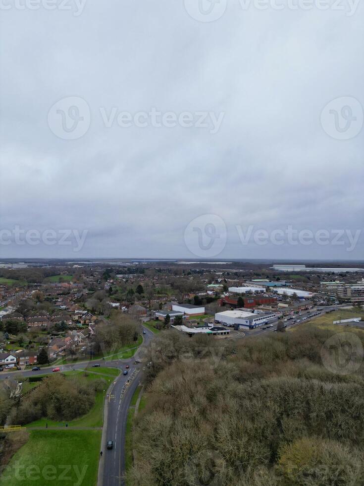 hoog hoek visie van corby stad van Northamptonshire Engeland Verenigde koninkrijk. november 1e, 2023 foto