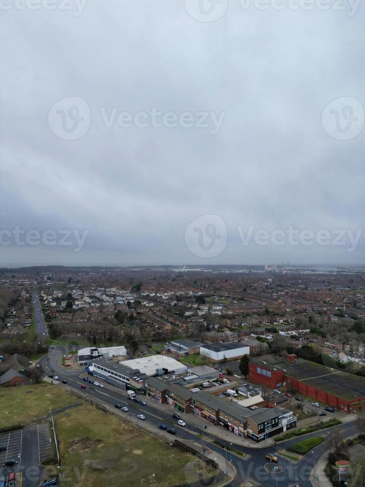 hoog hoek visie van corby stad van Northamptonshire Engeland Verenigde koninkrijk. november 1e, 2023 foto