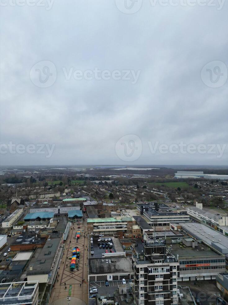 hoog hoek visie van corby stad van Northamptonshire Engeland Verenigde koninkrijk. november 1e, 2023 foto