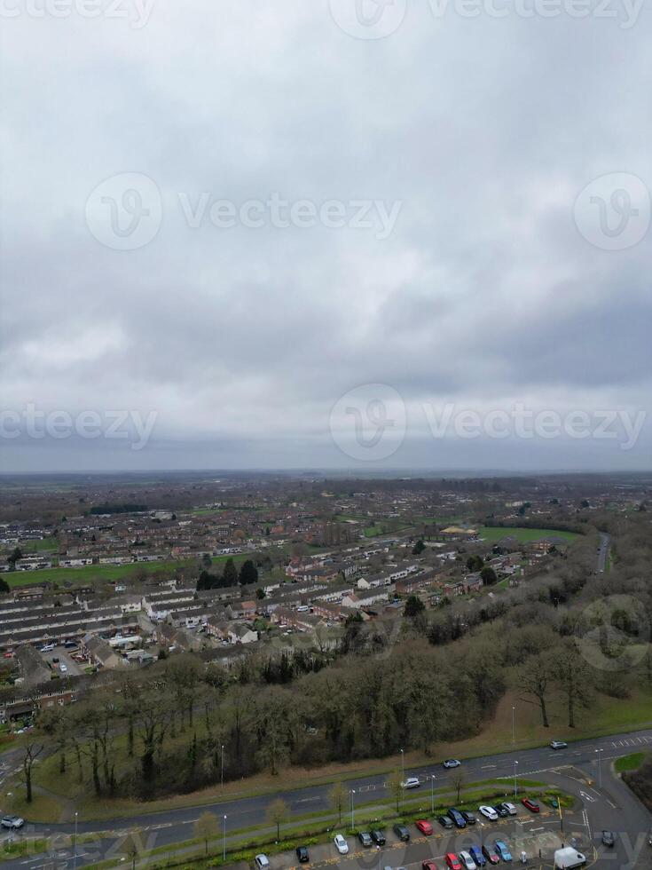 hoog hoek visie van corby stad van Northamptonshire Engeland Verenigde koninkrijk. november 1e, 2023 foto