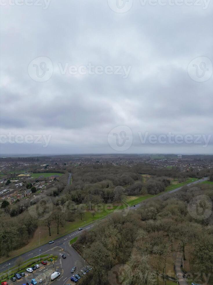 hoog hoek visie van corby stad van Northamptonshire Engeland Verenigde koninkrijk. november 1e, 2023 foto