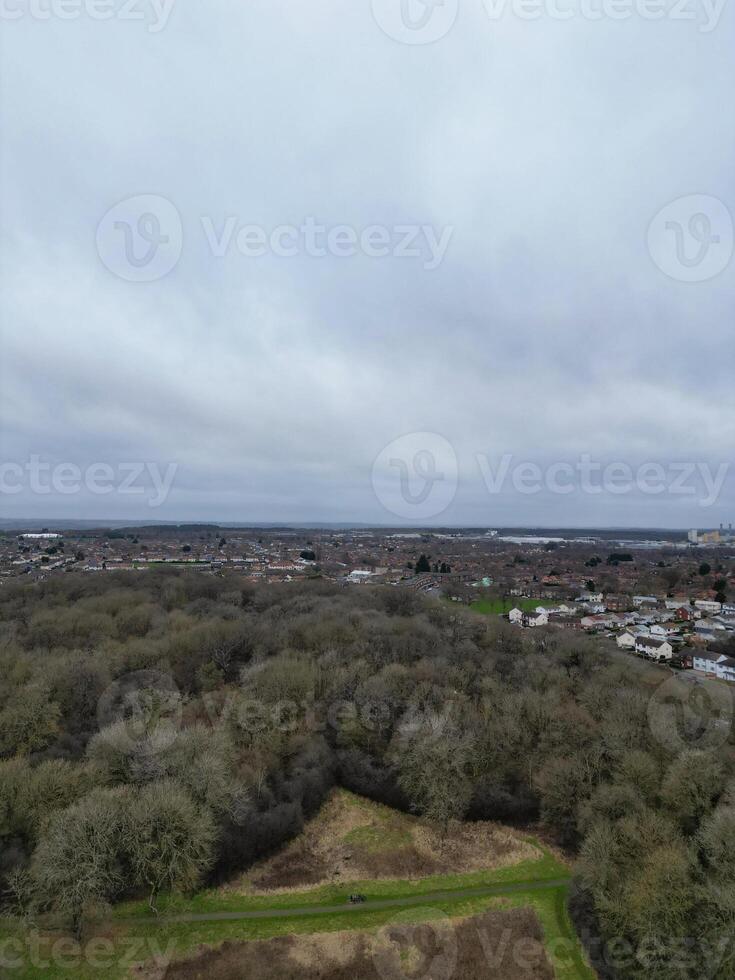 hoog hoek visie van corby stad van Northamptonshire Engeland Verenigde koninkrijk. november 1e, 2023 foto