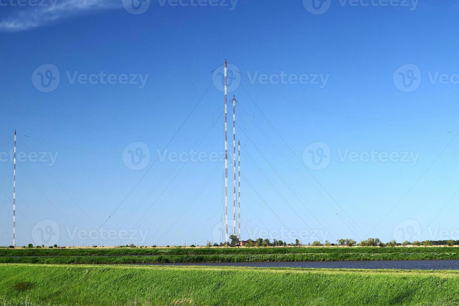 antenne platformen voor transmissie van radio golven foto