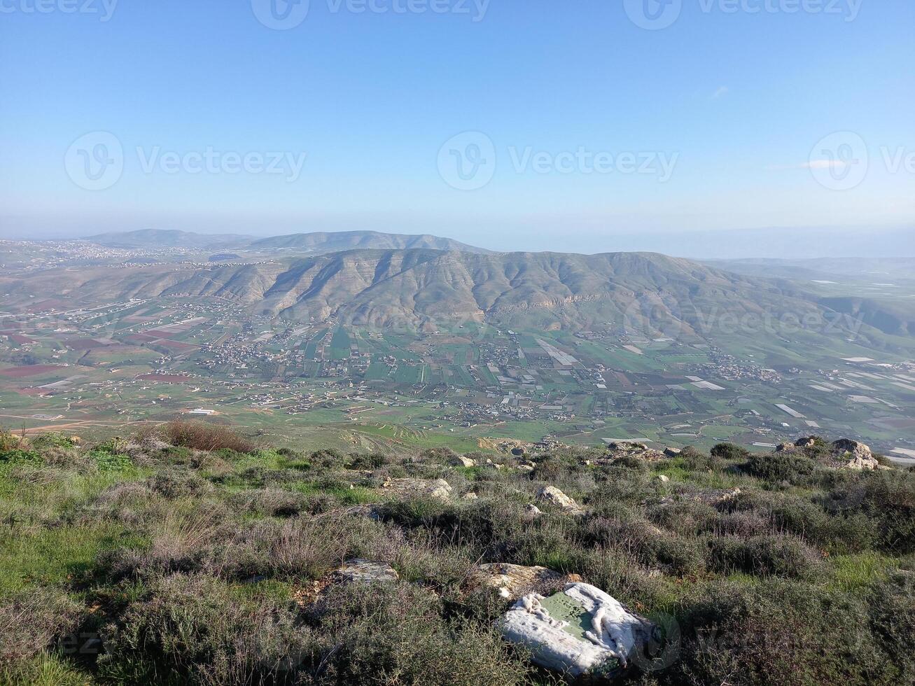 verbazingwekkende landschappen van Israël, uitzicht op het heilige land foto