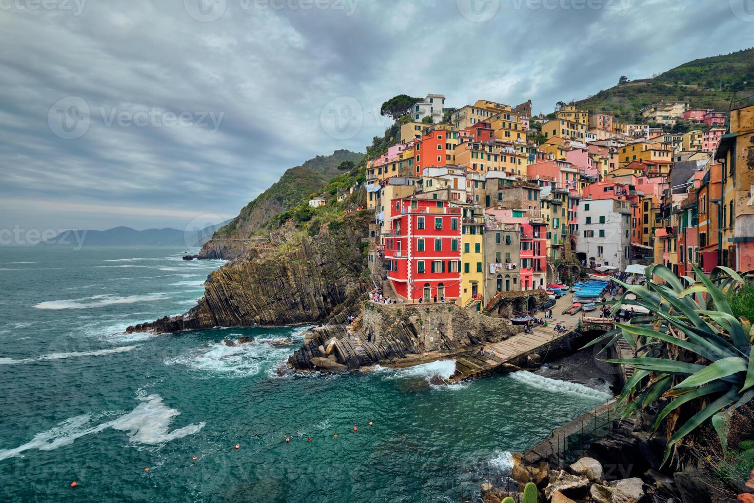 riomaggiore dorp, cinque terrein, ligurië, Italië foto