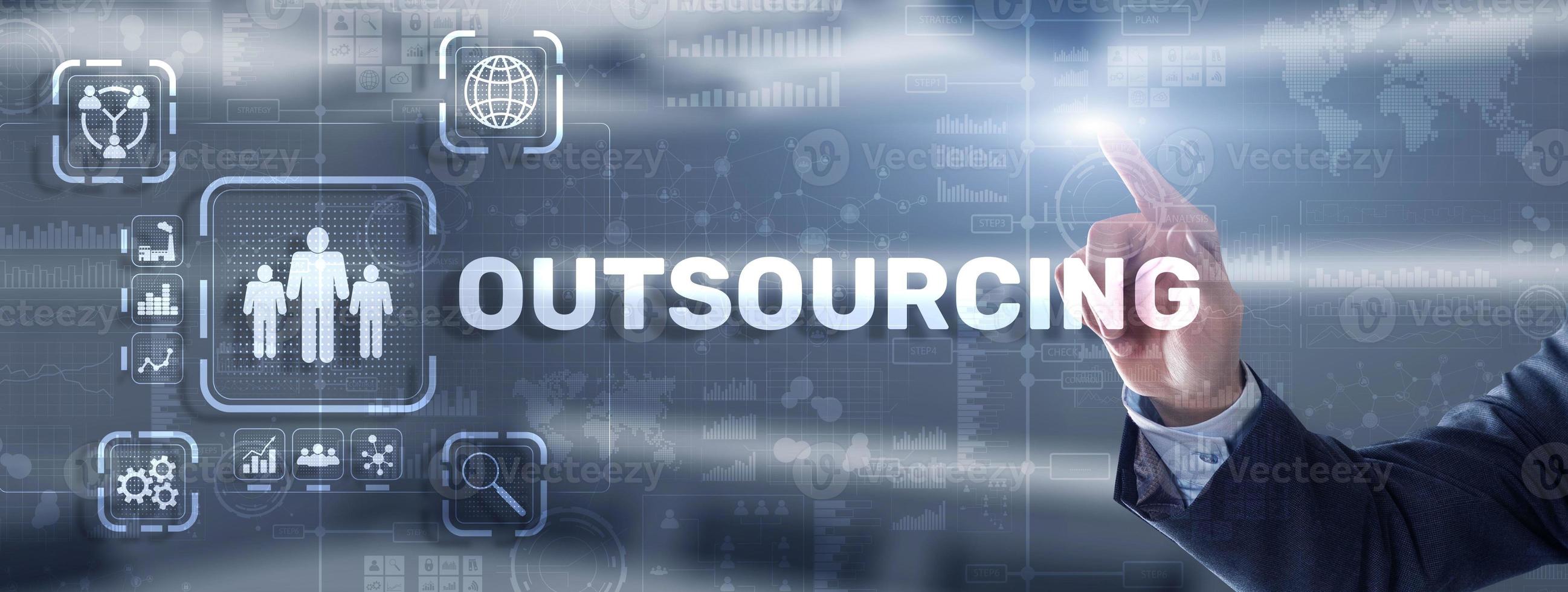 outsourcing business human resources internet financiering technologie concept foto