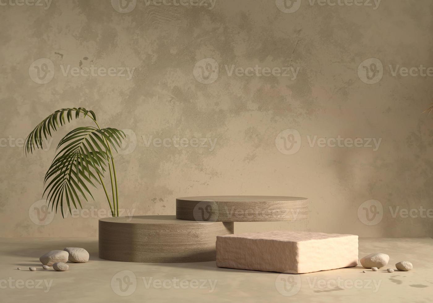 3D-rendering abstracte platform podium product presentatie achtergrond foto