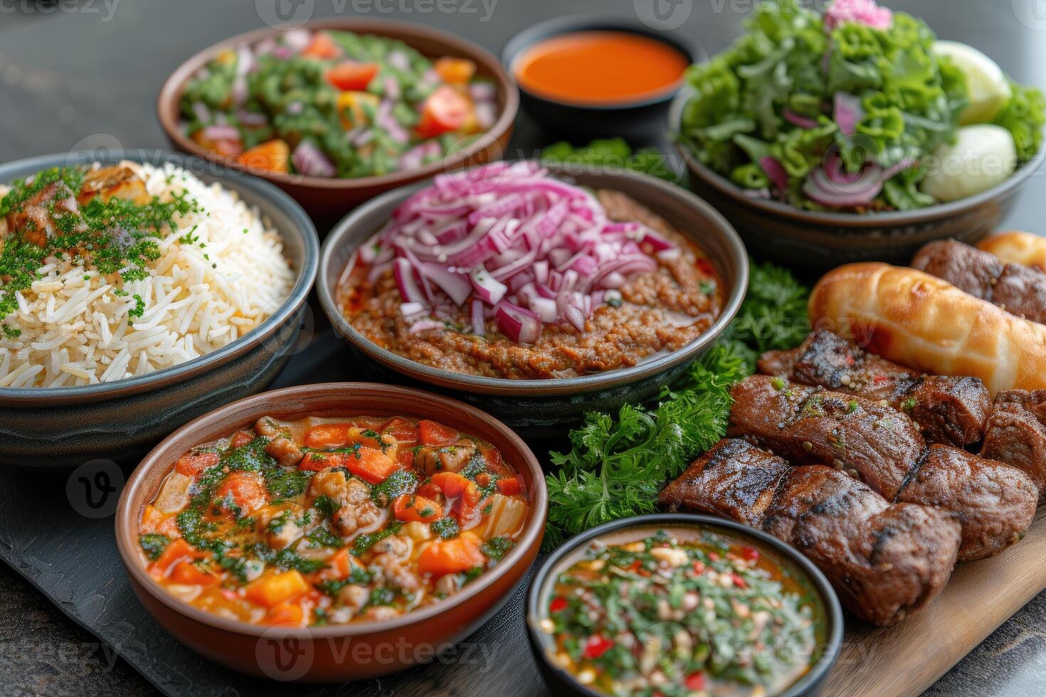 ai gegenereerd Ramadan iftar maaltijd ideeën reclame voedsel fotografie foto