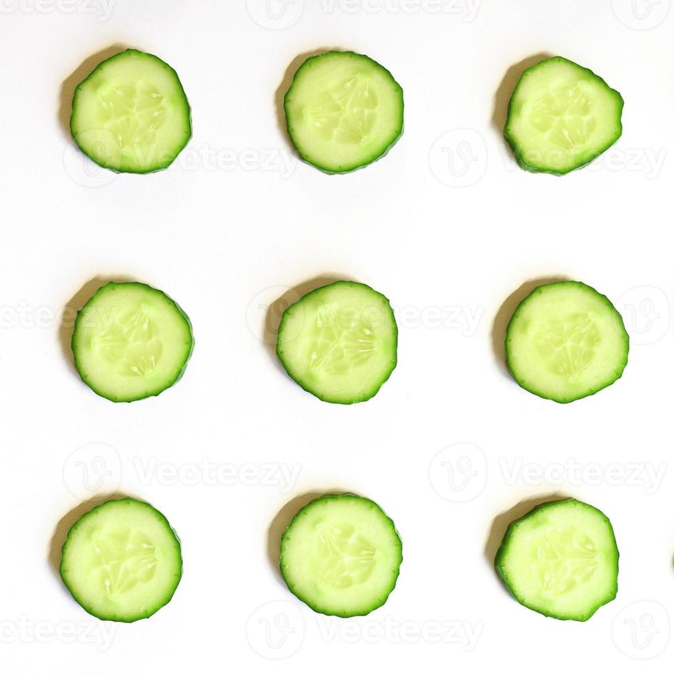 komkommerpatroon halve cirkels bovenaanzicht plat leggen foto