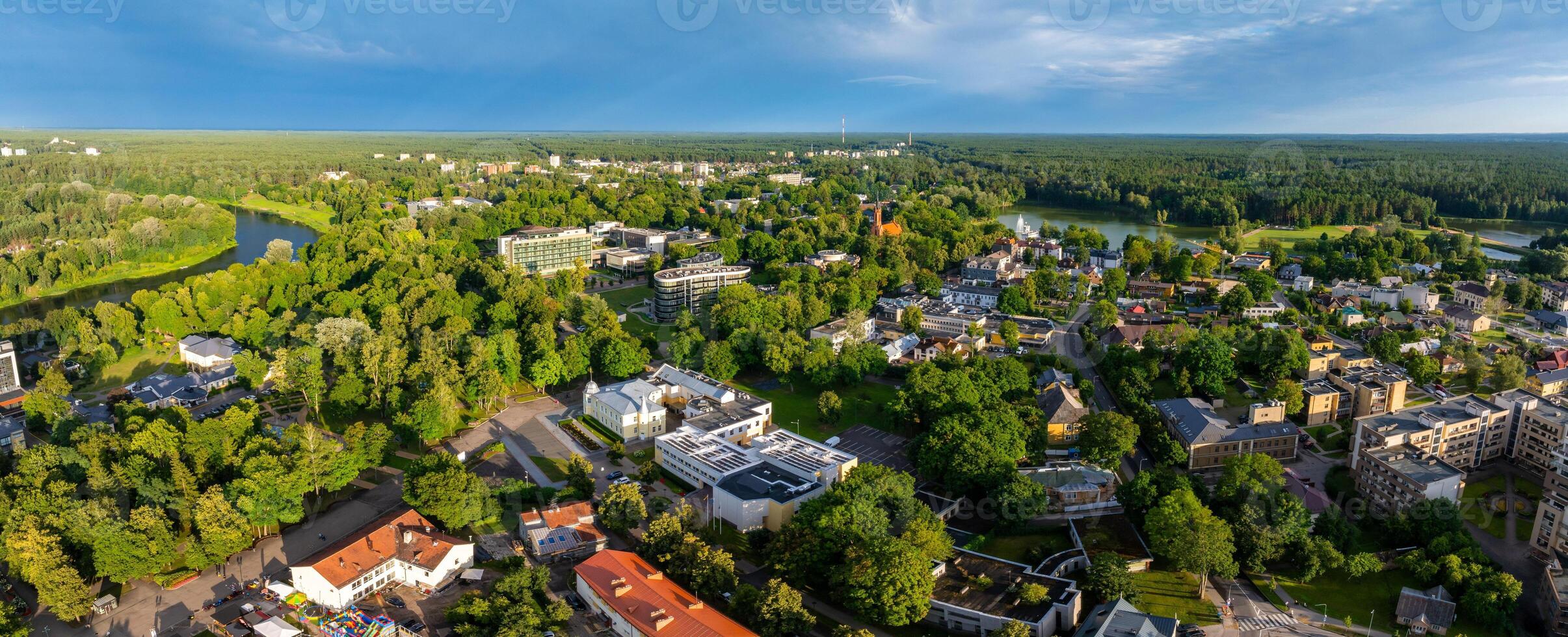 antenne panoramisch visie van Litouws toevlucht druskininkai foto