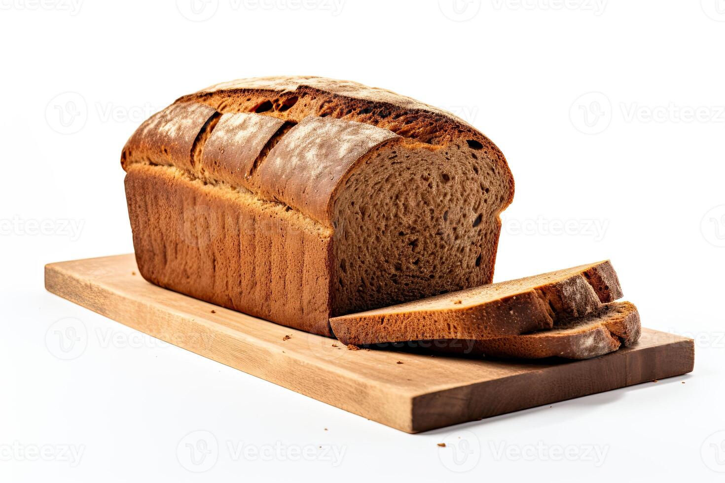 ai gegenereerd rogge brood detailopname foto