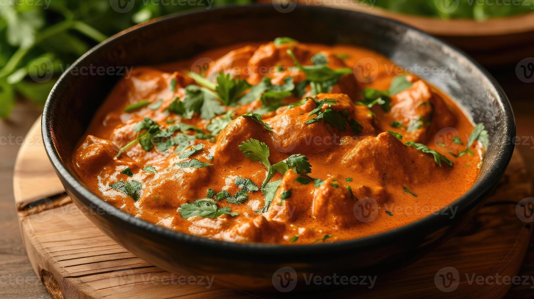 ai gegenereerd kip tikka masala foto