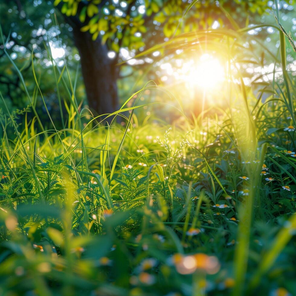 ai gegenereerd perfect zonnig dag in lente, ideaal voor buitenshuis activiteiten voor sociaal media post grootte foto