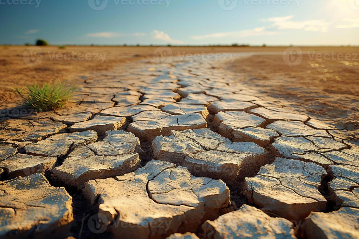 ai gegenereerd milieu uitdaging droogte symboliseert de dringend nodig hebben voor behoud foto