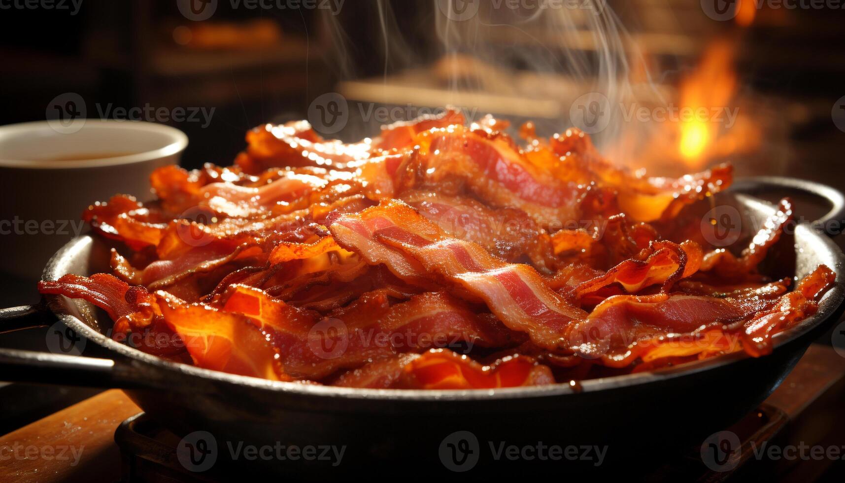 ai gegenereerd gegrild varkensvlees plak Aan barbecue, klaar naar eten gegenereerd door ai foto