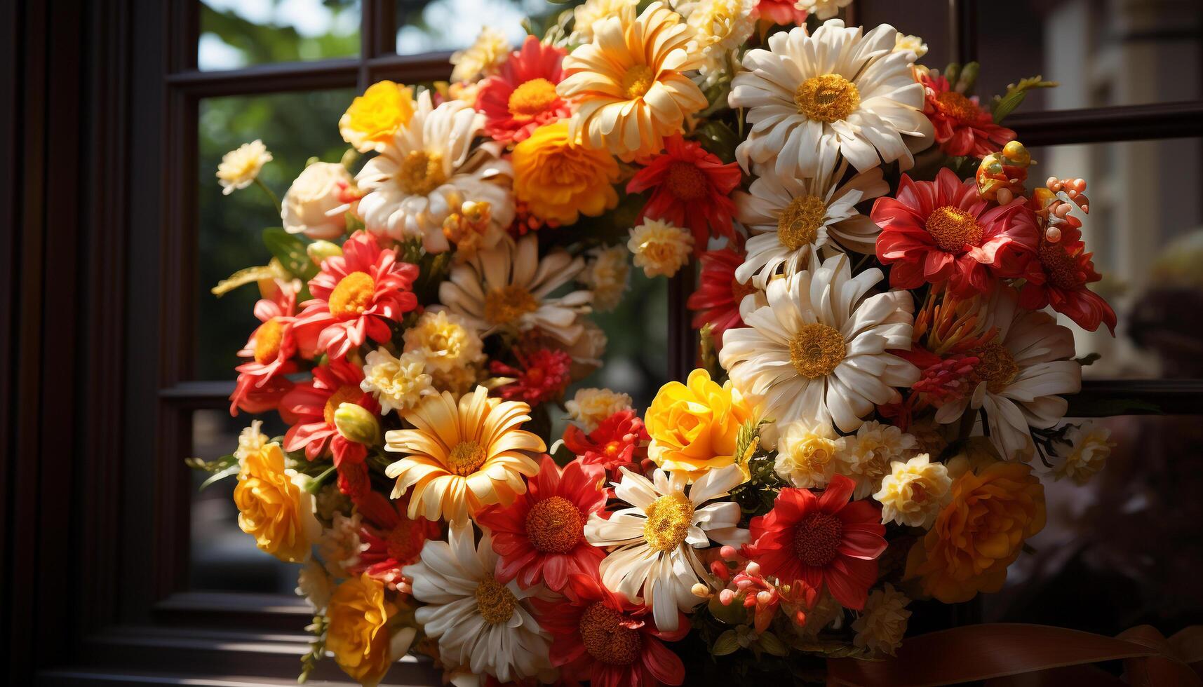 ai gegenereerd versheid en schoonheid in natuur levendig bloemen arrangement gegenereerd door ai foto