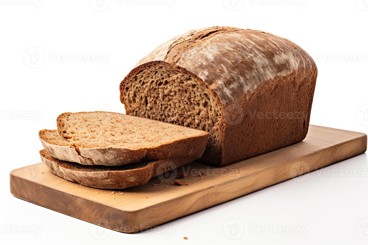 ai gegenereerd rogge brood detailopname foto