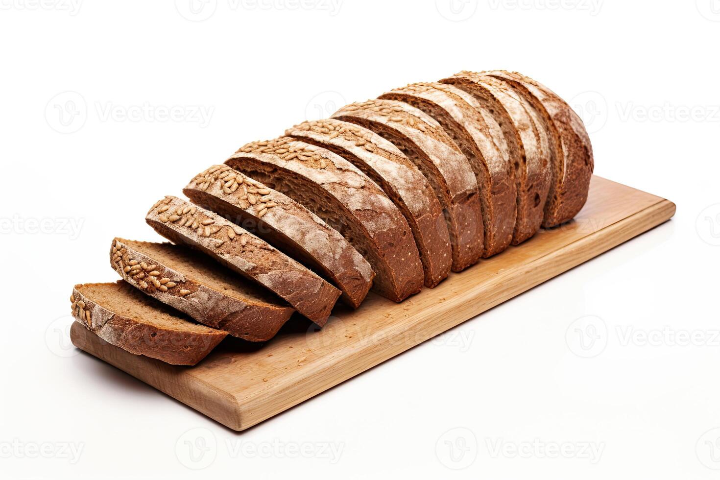 ai gegenereerd rogge brood detailopname foto