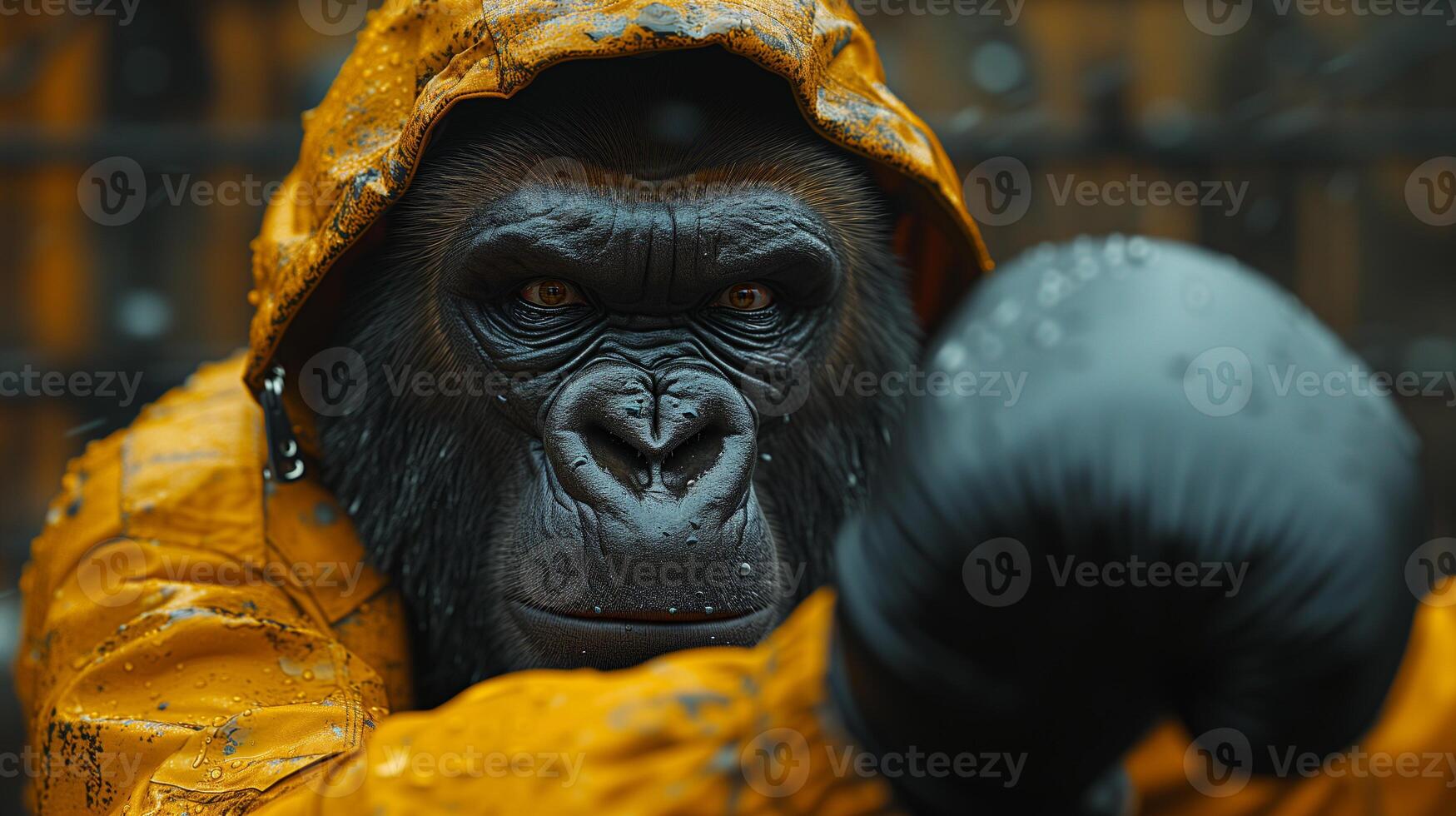 ai gegenereerd gorilla atleten. van boksen naar waterpolo foto