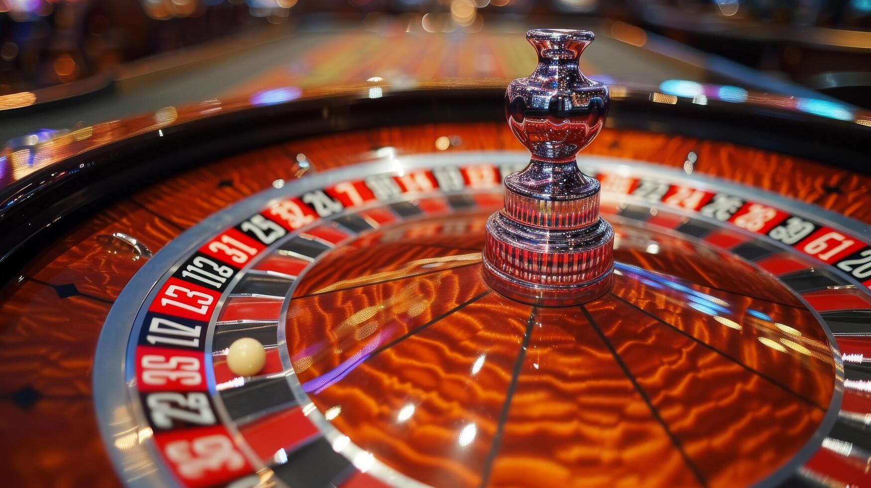 ai gegenereerd de roulette wiel in beweging, een wervelwind van kleuren en mogelijkheden foto