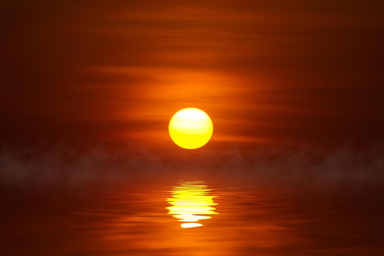 zonsondergang lucht Aan de meer foto