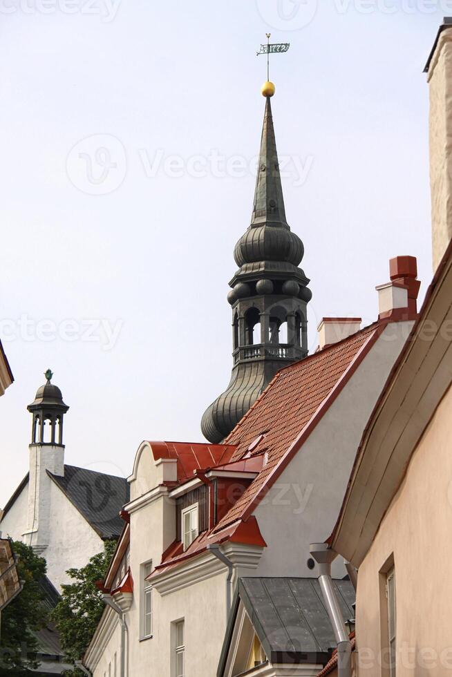 oud huizen in tallinn, Estland foto