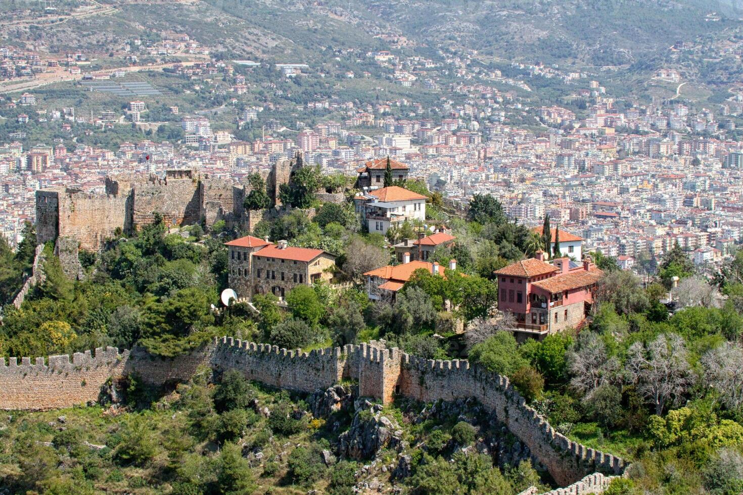 uitzicht op het kasteel van Alanya foto