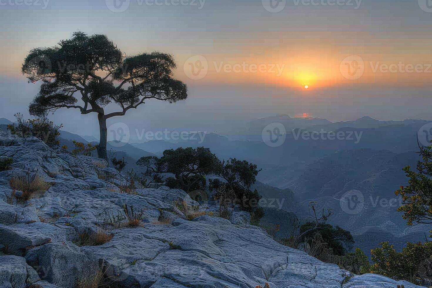 ai gegenereerd mooi natuur berg landschap professioneel fotografie foto